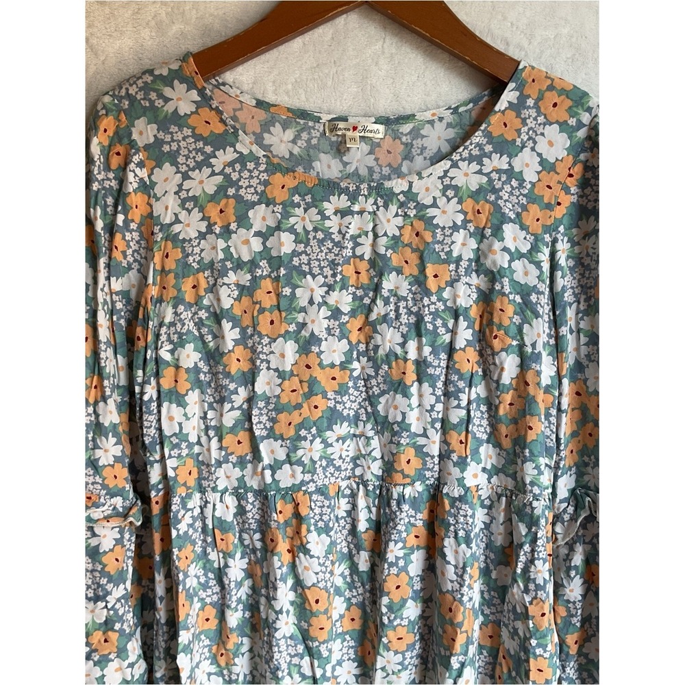 Floral Prairie Dress Womens Medium Long Sleeve Colorful Cottagecore Boho - Picture 4 of 14